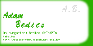 adam bedics business card